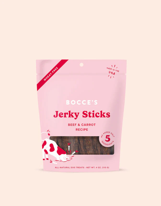 Bocce's Grazers Beef & Carrot Jerky Sticks