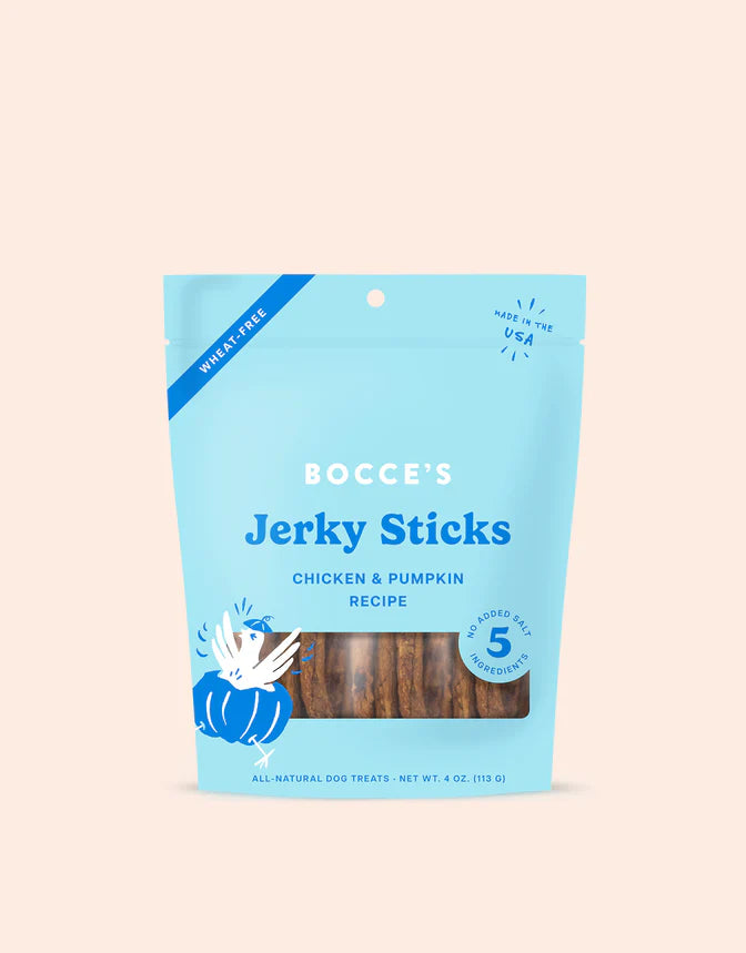 Bocce's Grazers Chicken & Pumpkin Jerky Sticks