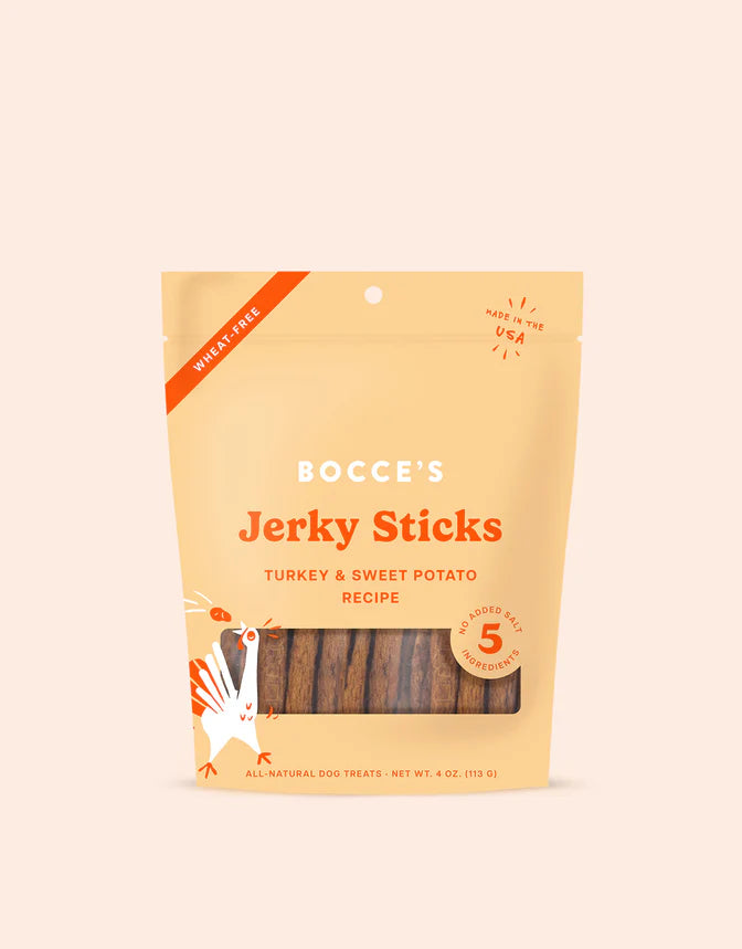 Bocce's Grazers Turkey & Sweet Potato Jerky Sticks