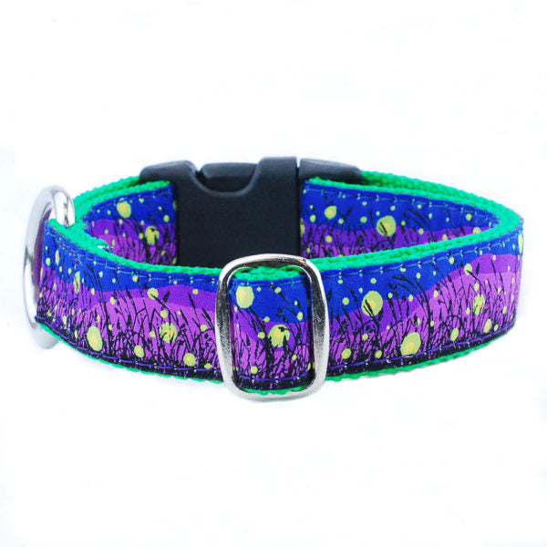 1″ Lightning Bugs Essential Buckle Martingale Dog Collar