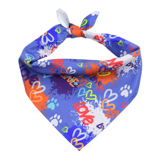 Love Graffiti Blue Bandana