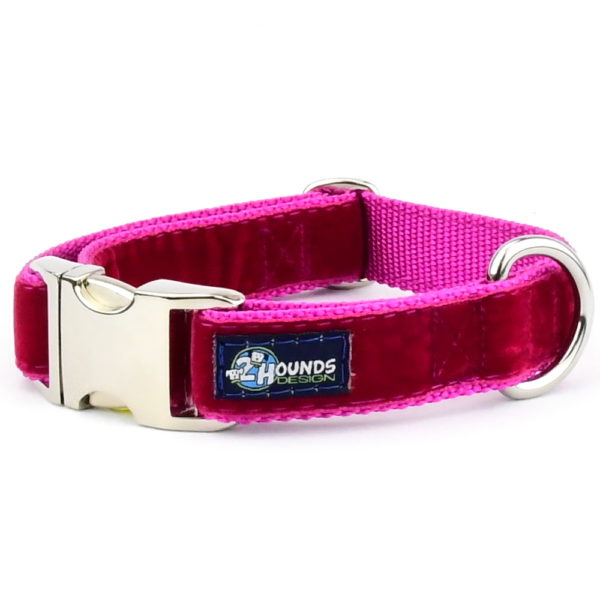 Raspberry Velvet Essential Dog Collar