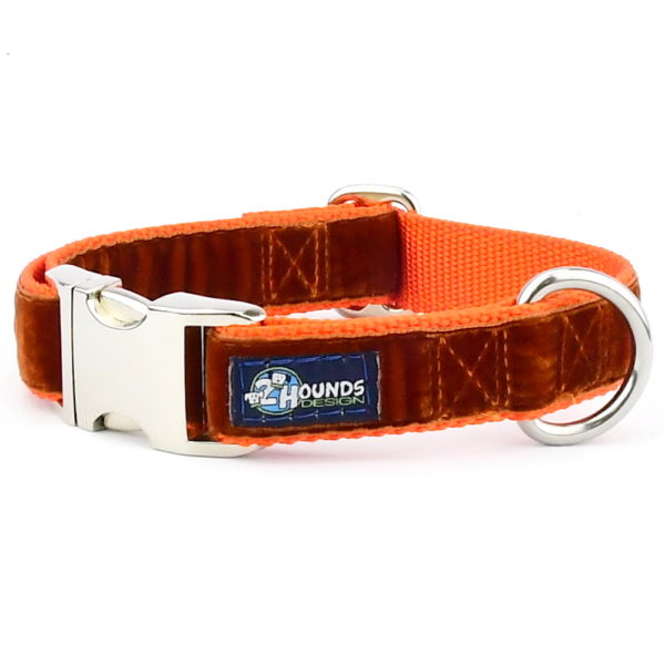 Rust Velvet Essential Martingale Dog Collar (1″ Only)