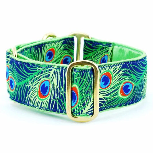 Paradise Found Navy – Exclusive Buckle Martingale Dog Collar