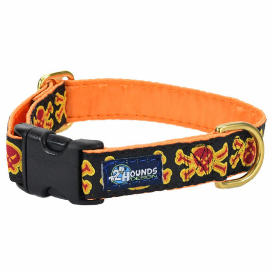 Bad to the Bone Orange Limited Dog Collar (1″ Only)