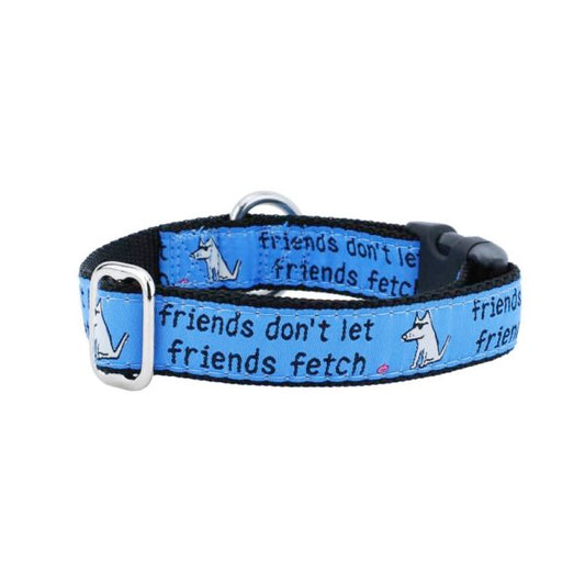 1″ Friends Don’t Let Friends Fetch Teddy The Dog Essential Martingale Dog Collar