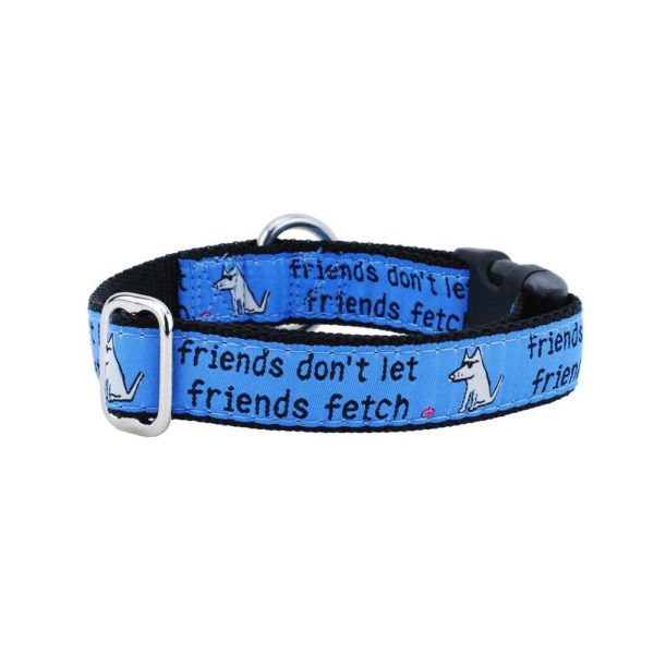 1″ Friends Don’t Let Friends Fetch Teddy The Dog Essential Dog Collar