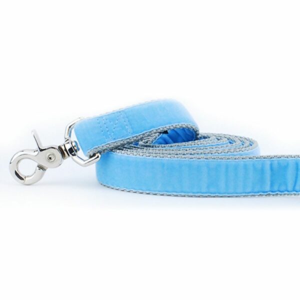 Light Blue Velvet Dog Leash