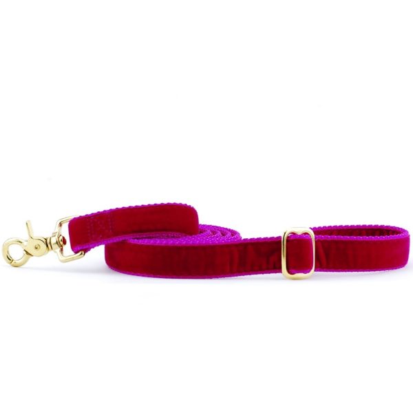 Raspberry Velvet Dog Leash