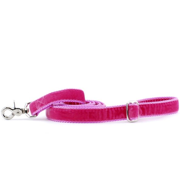 Rose Pink Velvet Dog Leash