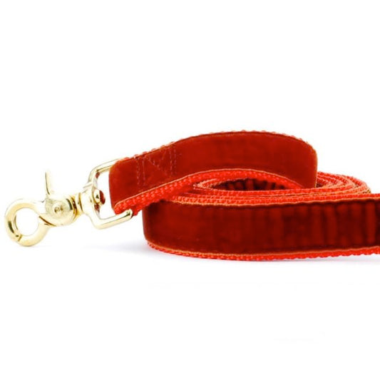 Rust Velvet Dog Leash (1″ Only)