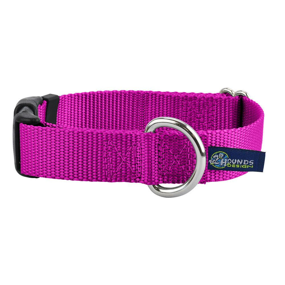 5/8″ and 1″ Raspberry Nylon Dog Collar