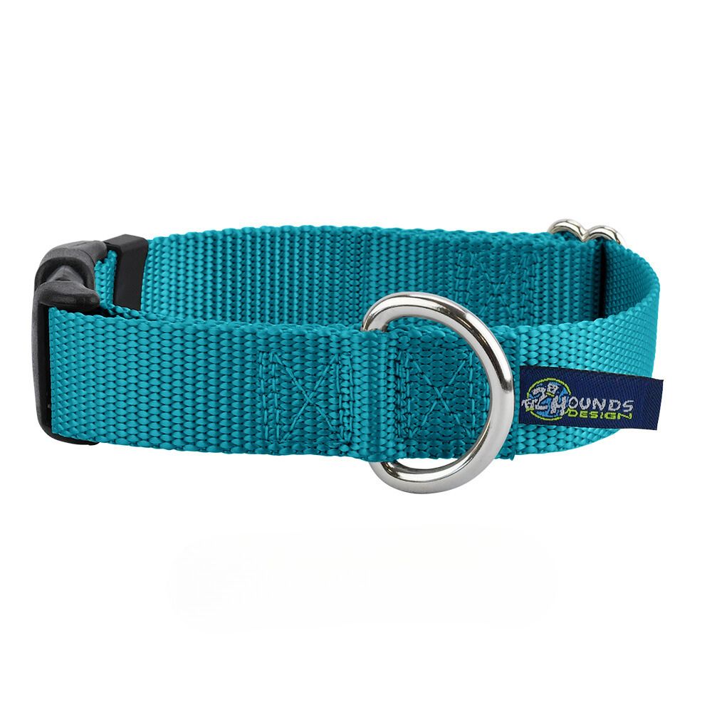 5/8″ and 1″ Teal Nylon Dog Collar