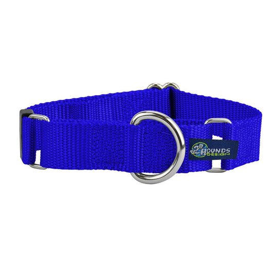 5/8″ and 1″ Royal Blue Nylon Martingale Dog Collar